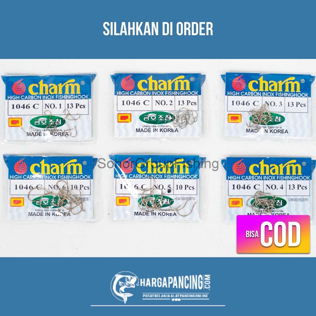 Mata Kail Pancing Charm 1046 Hage atau Kail Bagong High Carbon