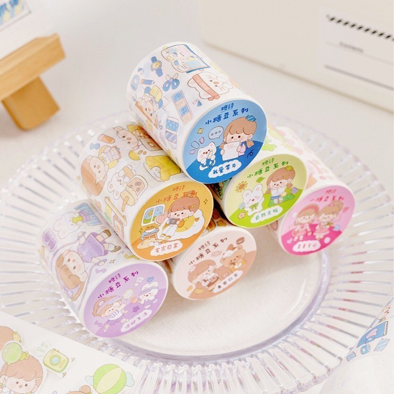 

[Hercyna] 1 Roll Washi Tape Sticker TS Stiker Kertas Lucu Cute Hiasan Bujo Journaling Scrapbook Sekolah