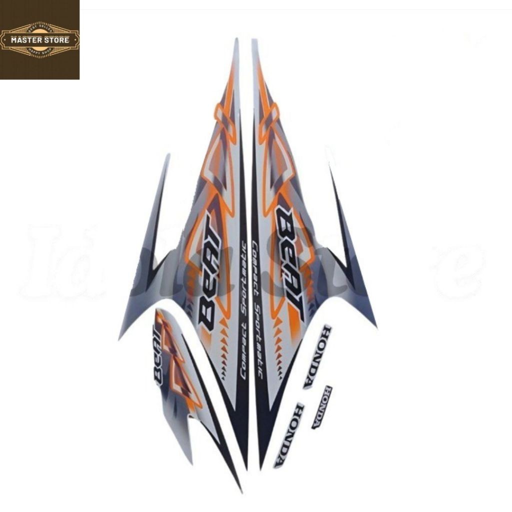 Sticker Striping Motor Honda Beat Karbu 2012 Hijau list body motor beat Karbu 2012