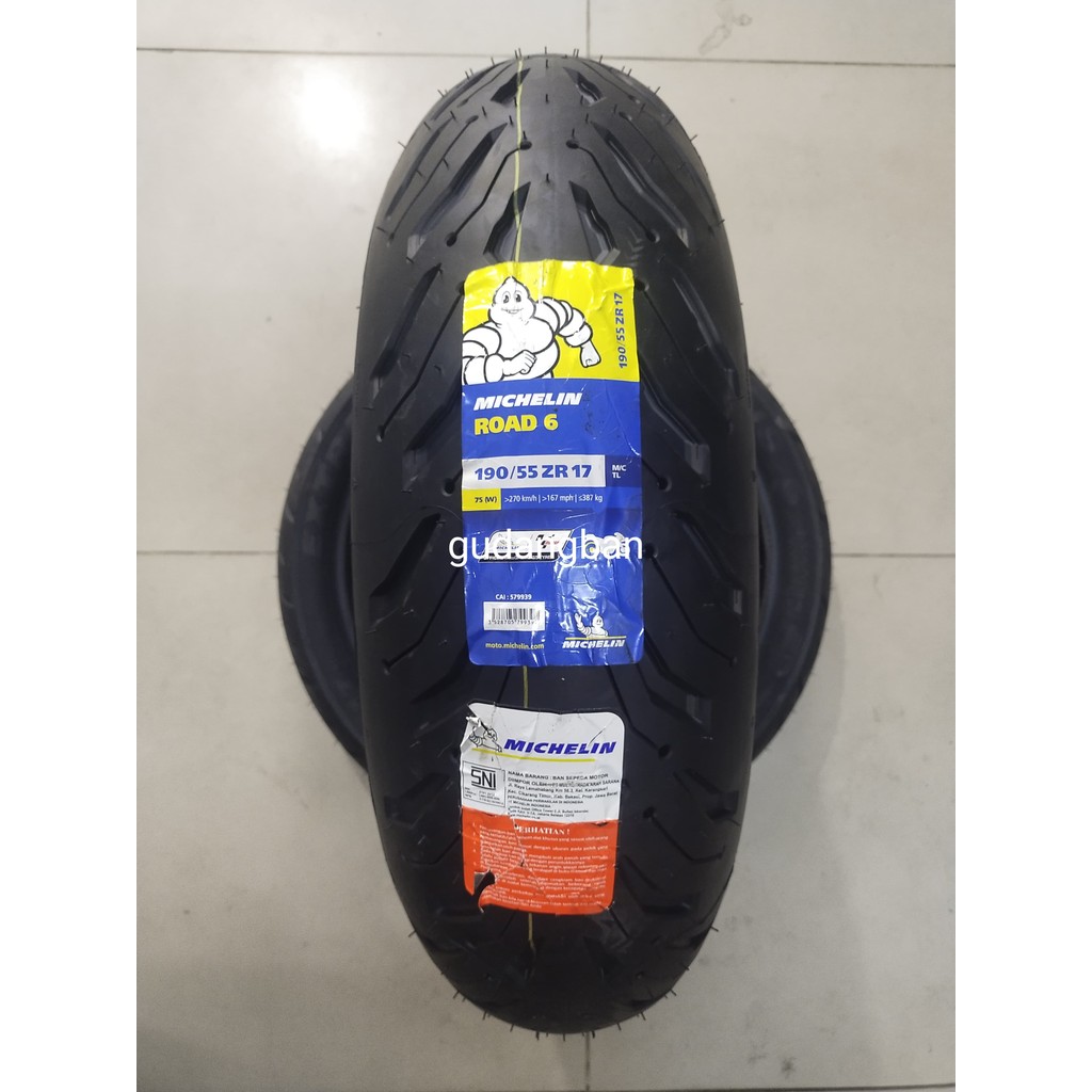 ( ROAD 6 ) 190 / 55 - 17 MICHELIN RADIAL SPORT MOGE Ban BELAKANG BARU TAHUN 2025 TUBELESS FREE PENTI
