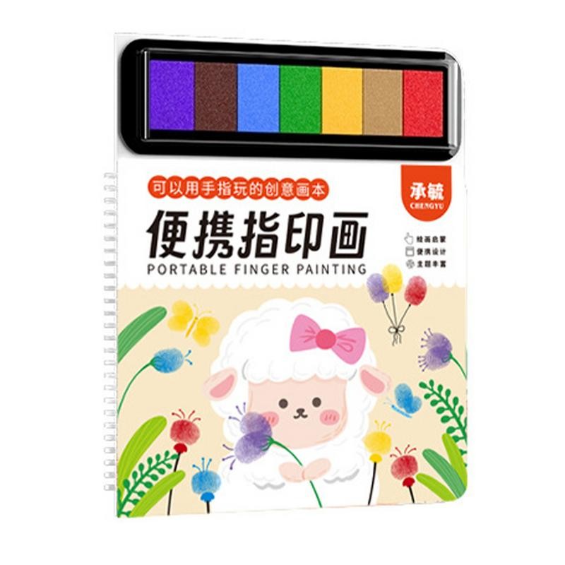 

Finger Paint Book For Kids Educational Washable Cartoon Finger Coloring Book Thick Drawing Books For Stimulating Creativity Cute