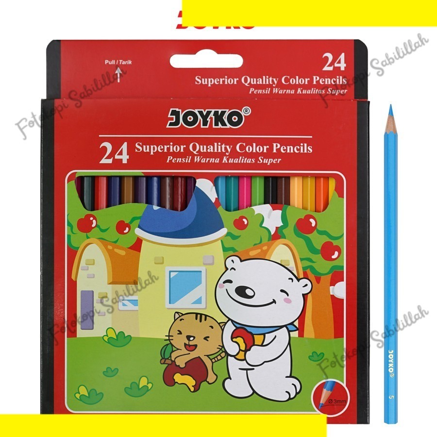 

Pensil Warna Joyko 24 Warna Panjang CP-24PB / Pensil Warna Joyko CP-24PB