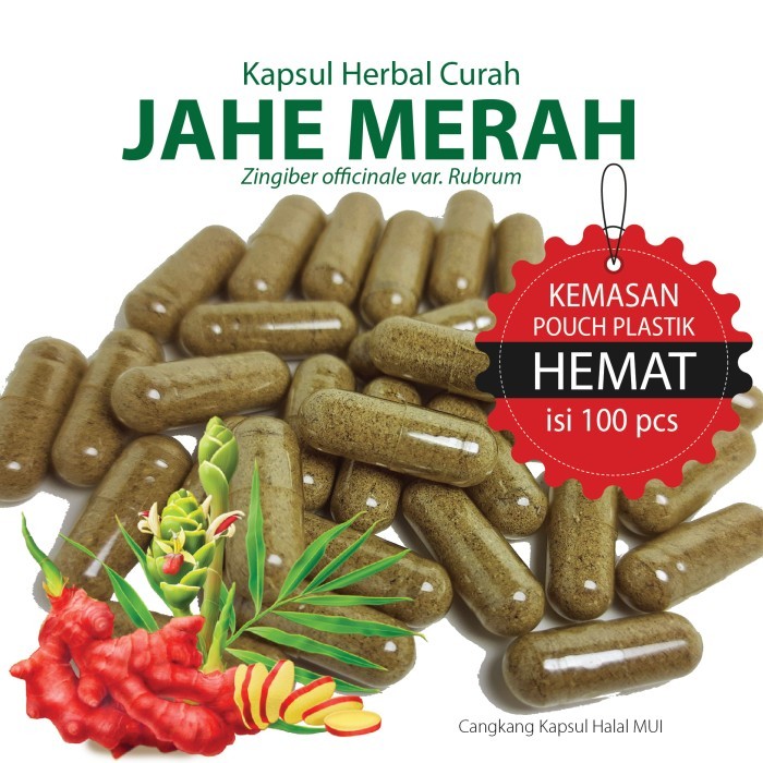 

JAHE MERAH 100 Kapsul Herbal Anti Penuaan Dini, Radang & Nyeri Haid