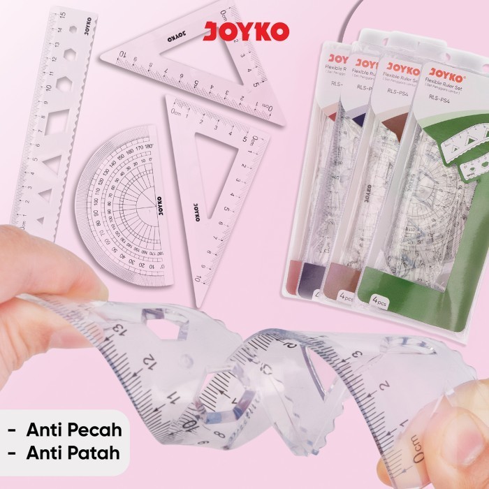 

Ruler Penggaris Joyko RLS-PS4 1 Set 4 Pcs