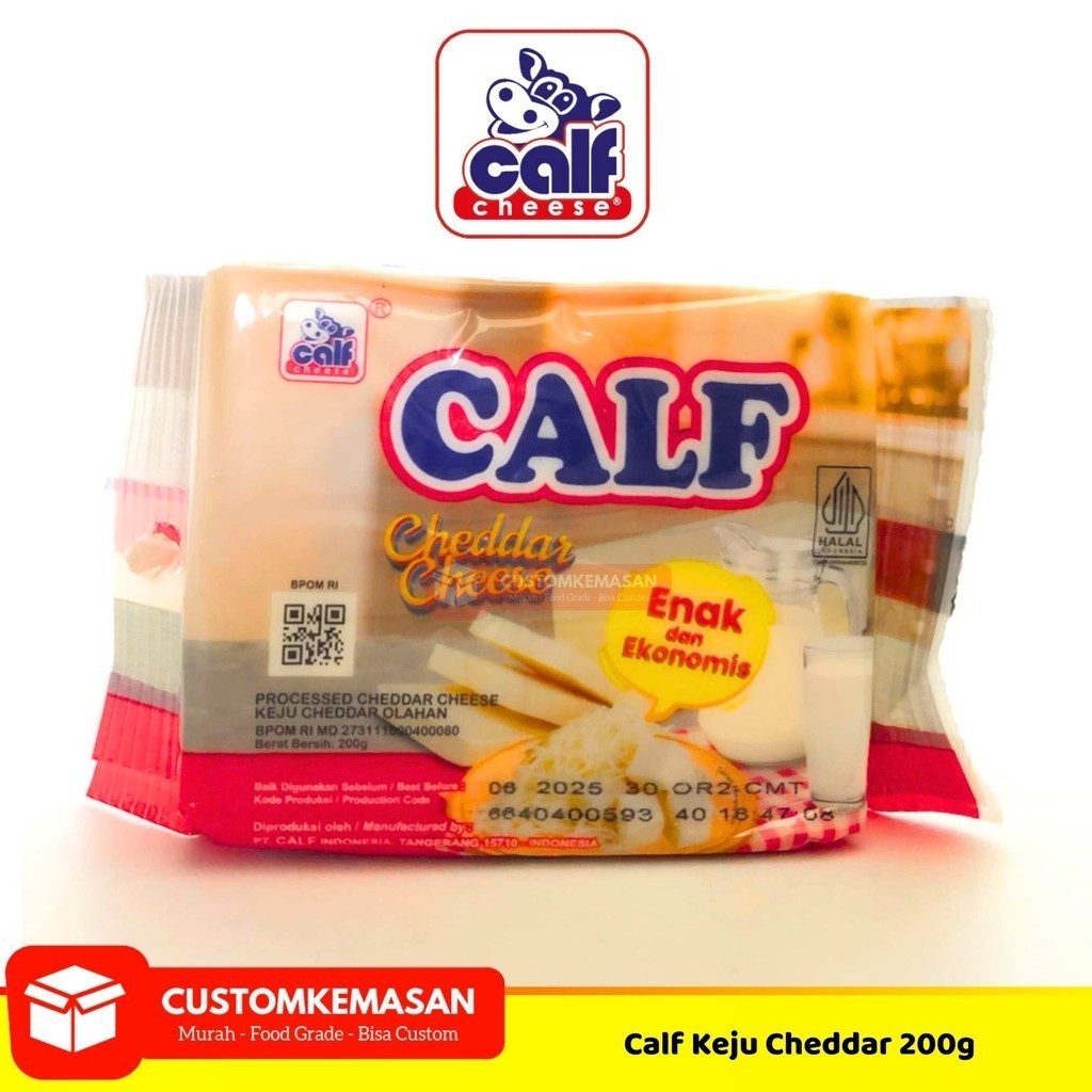 

GRATIS ONGKIR - KEJU CHEDAR CALF 200GR