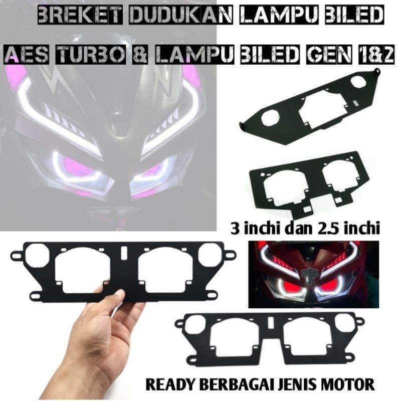 MVM - Bracket Breket Dudukan Lampu Projie Biled 2,5 inch HID Vario 160 Vario 125/150 New Vario 160 N