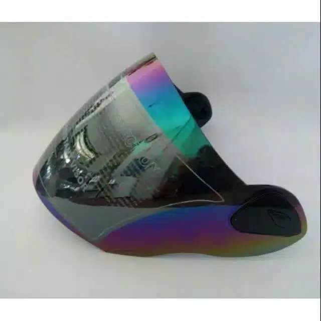 Kaca Helm NHK R6 iridium silver dan Pelangi