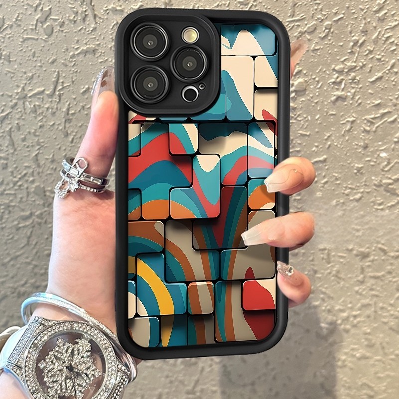 Case HP Dove iPhone 11 Pro Max 12 13 14 15 16 Plus XS XR 6+ 7+ 8 Plus 3D Tetris Style