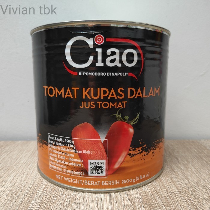 

vv Ciao Peeled Tomato 2.5kg - Tomat Kupas Premium 2500gr Italian Pizza - Nova