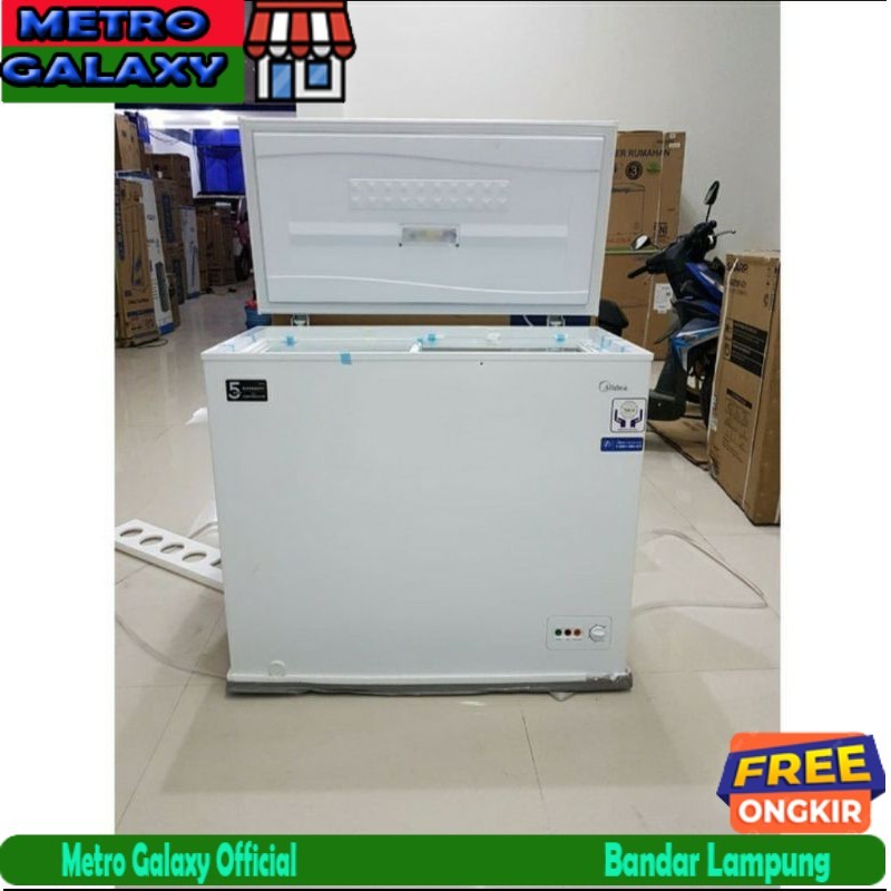 MIDEA HS 259 CNK Fiber box Freezer chest freezer 200 Liter lemari pembeku