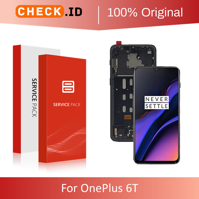 [ CHECK.ID ] AMOLED LCD + FRAME ONEPLUS 6T ONE PLUS 6T ORIGINAL