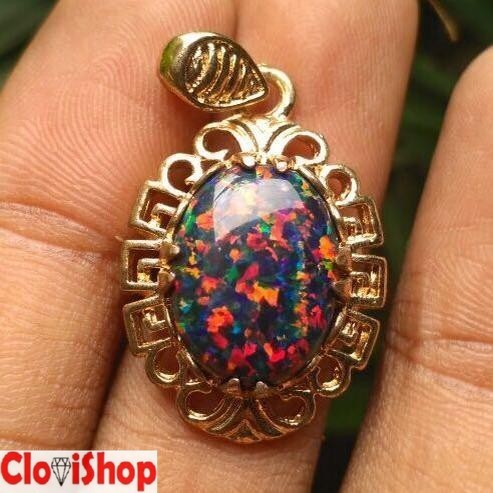 Liontin Batu Kalimaya Australi Jarong Merah HQ