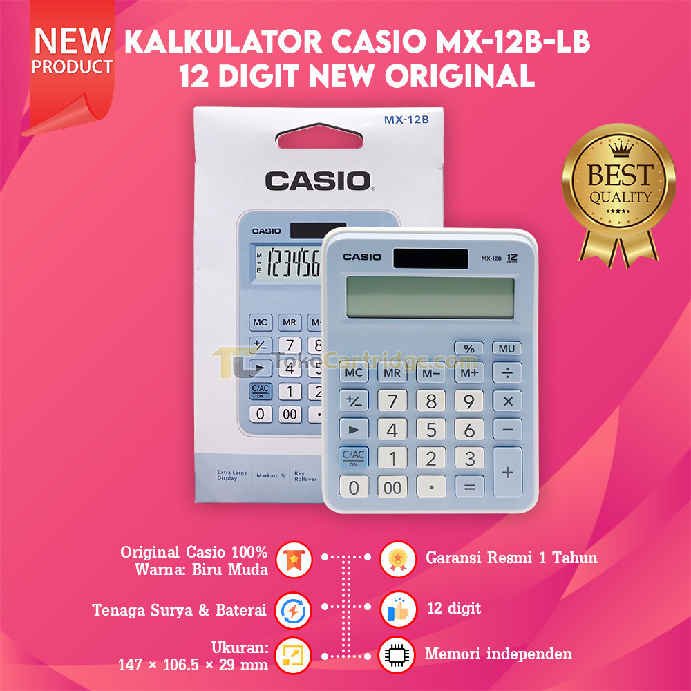 

Calculator Casio MX-12B Dekstop 12 Digits Kalkulator New Original