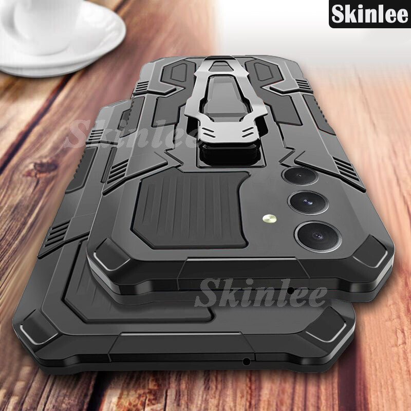 Phone Case for Samsung Galaxy S24 FE Back Cover Shockproof Armor with Metal Clip Car Holder Outdoor 