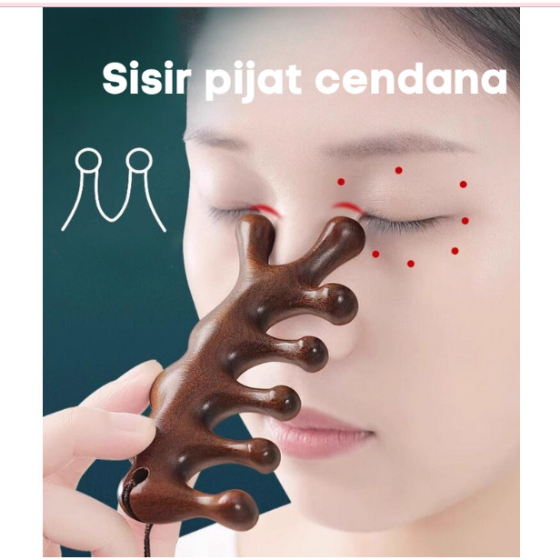 Sisir Pijat Cendana Sisir Kayu Sisir Massage Rambut Sisir Pijat Kepala Untuk Terapi Kepala ASLI