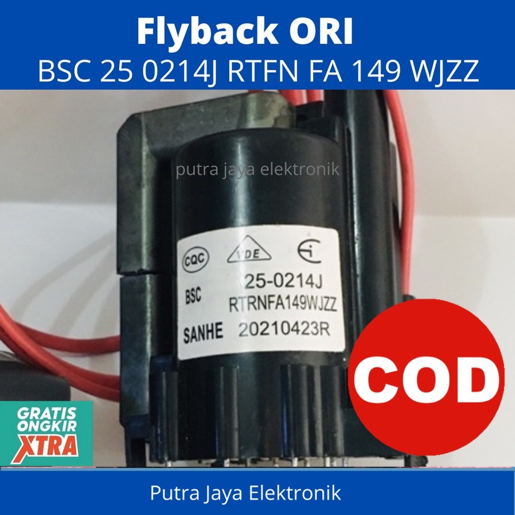 Flyback TV SHARP BSC25 0214J FA149 untuk TV Sharp 21 in