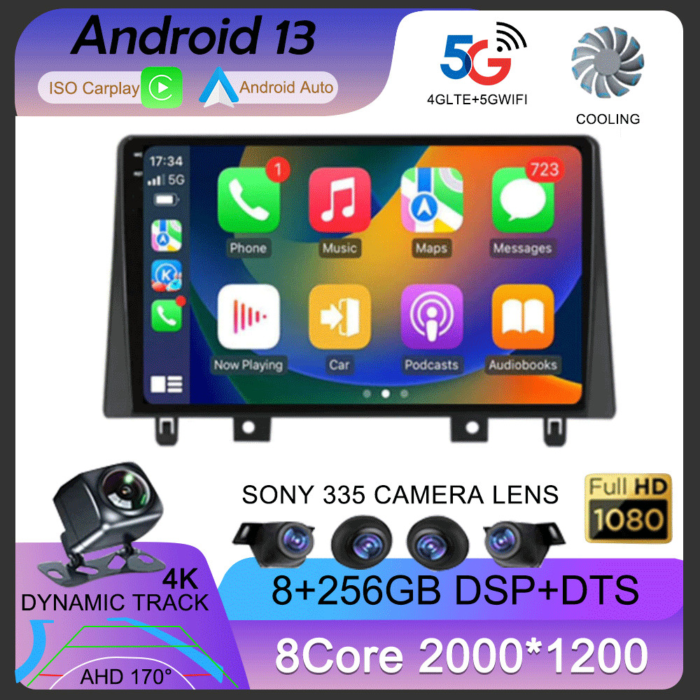 Android 13 Carplay Auto Car Radio For JAC Refine S3 2019 Multimedia Video Player GPS Navigation Ster