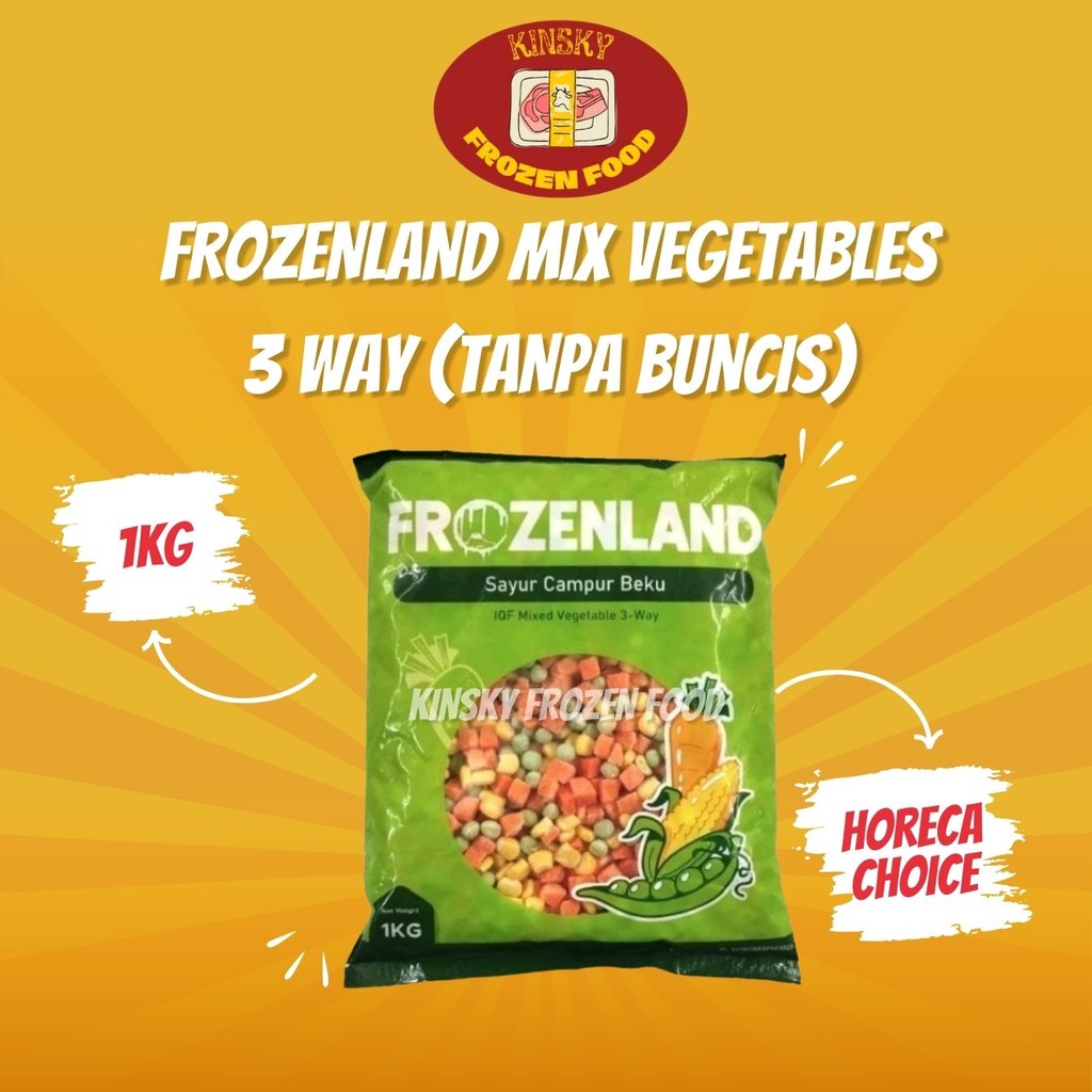 

FROZENLAND MIX VEGETABLES 3 WAY 1KG