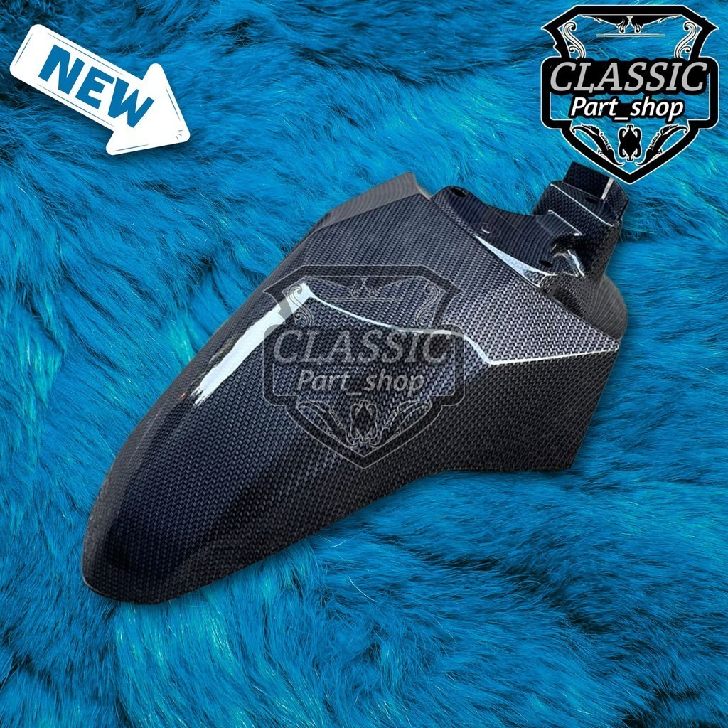 Slebor spakbor depan honda beat FI 2013-2015 carbon wtp motif forged kevlar