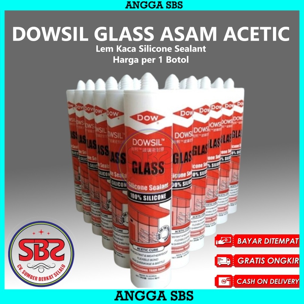 DOWSIL GLASS - Lem Kaca Silicone Sealant DOWSIL GLASS / DOWSIL ASAM ACETIC 300ml