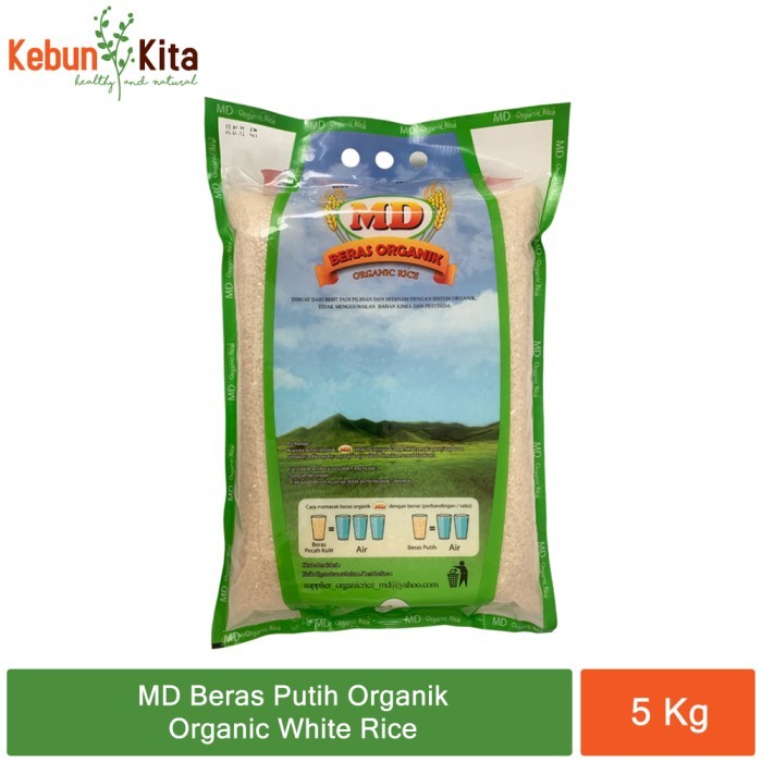 

MD Organic White Rice - Beras Putih Organik 5 Kg - Pandan Wangi