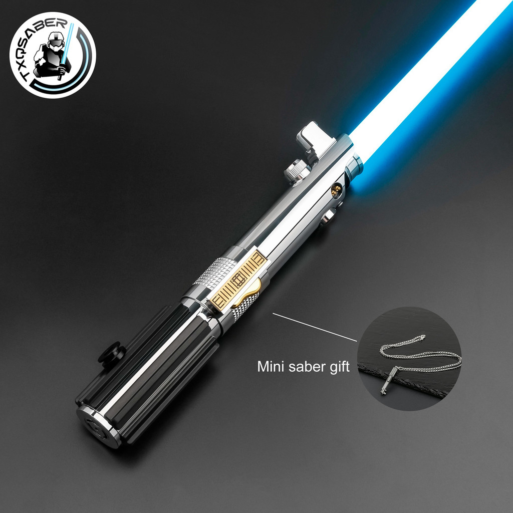 

TXQSABER Anakin Halloween Lightsaber Proffie Laser Pixel board Smooth Swing Metal Hilt With LED Strip Blade SD Card Skywalker