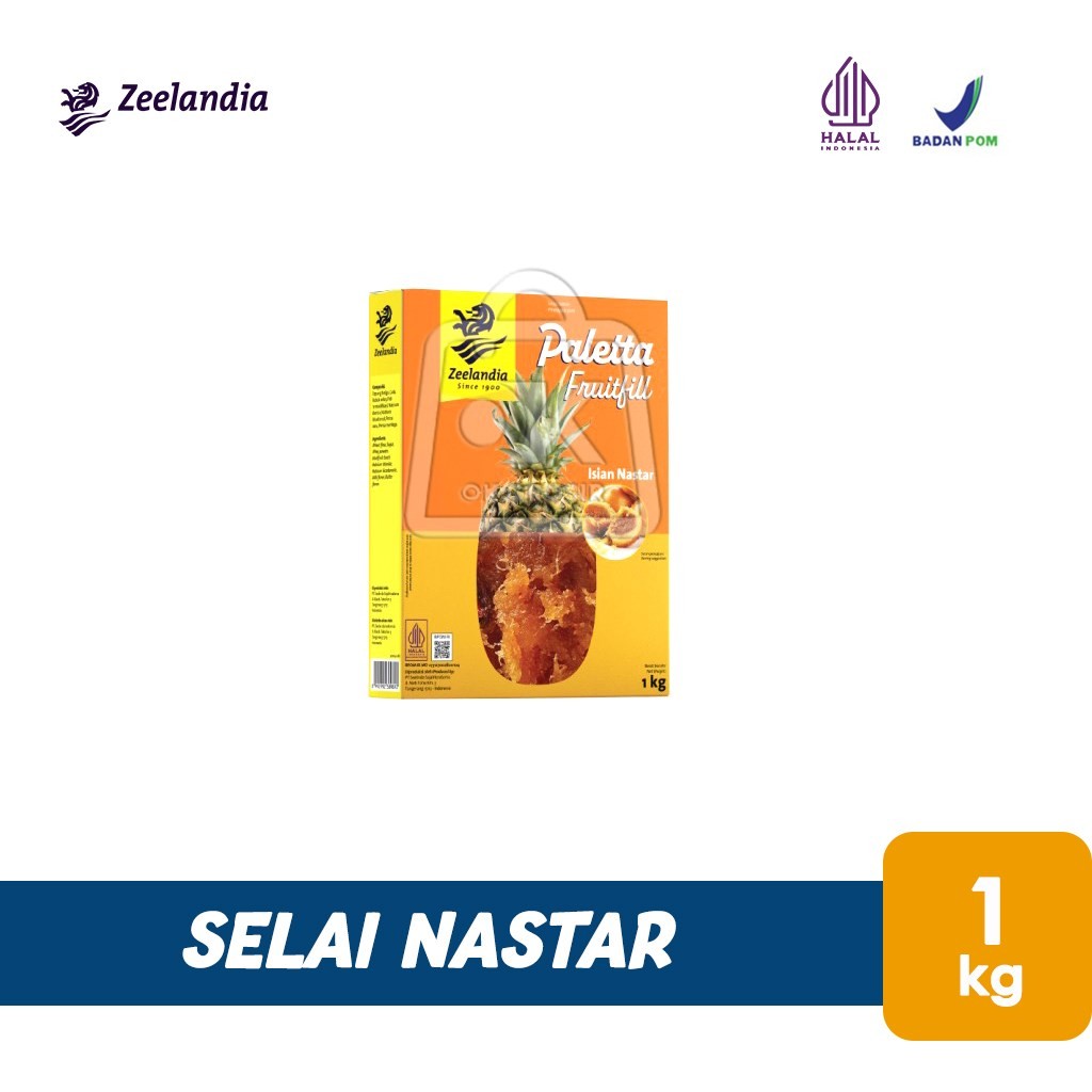 

Selai Nastar Paletta FruitFill Pineapple Zeelandai Selai Buah Nanas (BOX 1kg)