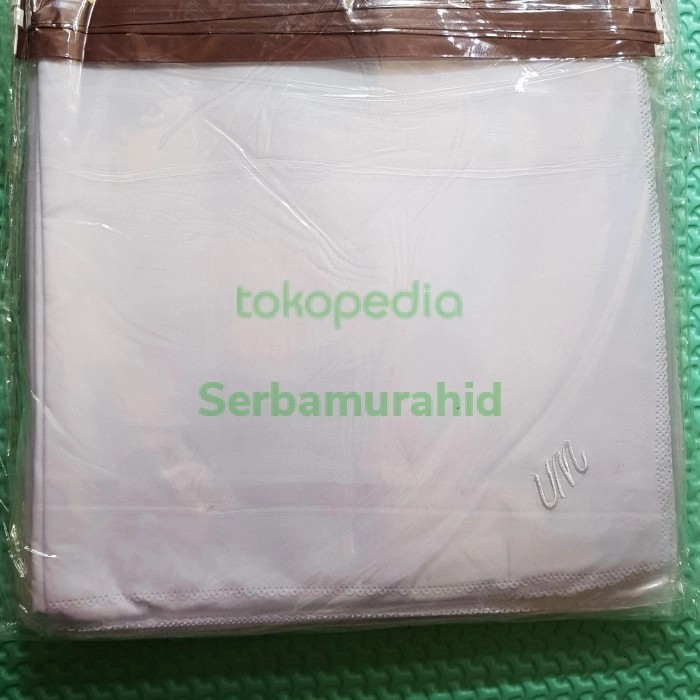✨TERLARIS✨ -HIJAB SEGIEMPAT JUMBO VOAL MIRACLE SYARI UMAMA LC PUTIH BERSIH 130x130 - putih tulang, 1