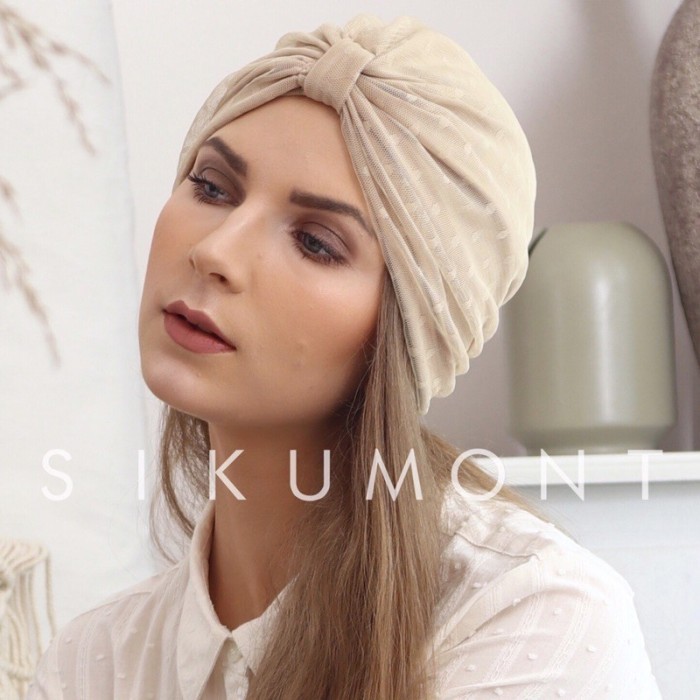 ✨TERLARIS✨ -Turban Instan Tile Dot - sage green