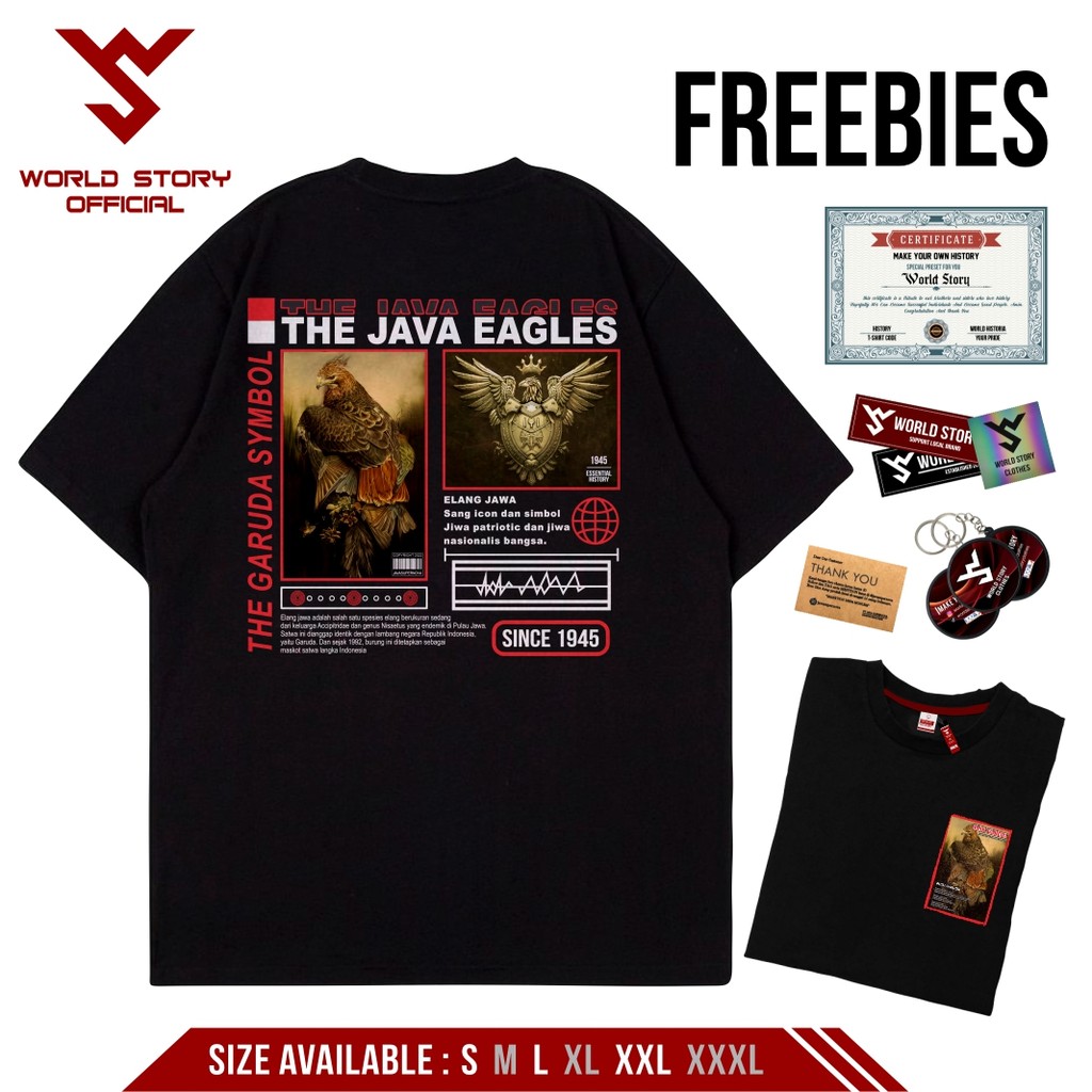 World Story | Kaos Jawa Javanese Elang Jawa Kaos Budaya Indonesia