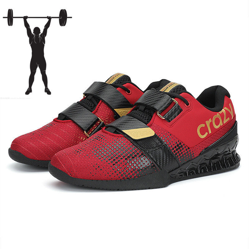 Men Professional Weightlifting Shoes Squat Shoes Comfortable Breathable Training Shoes Balance Weigh