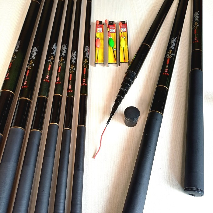 Joran Tegek 1 Set Dragon Black Size 180 Cm - 720 Cm - 270 Cm, Joran Saja