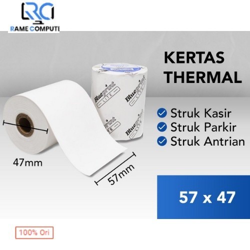 

10 roll KERTAS Blueprint Lite Thermal Paper Roll 57x47 mm 57 X 47 Kertas POS Printer Kasir