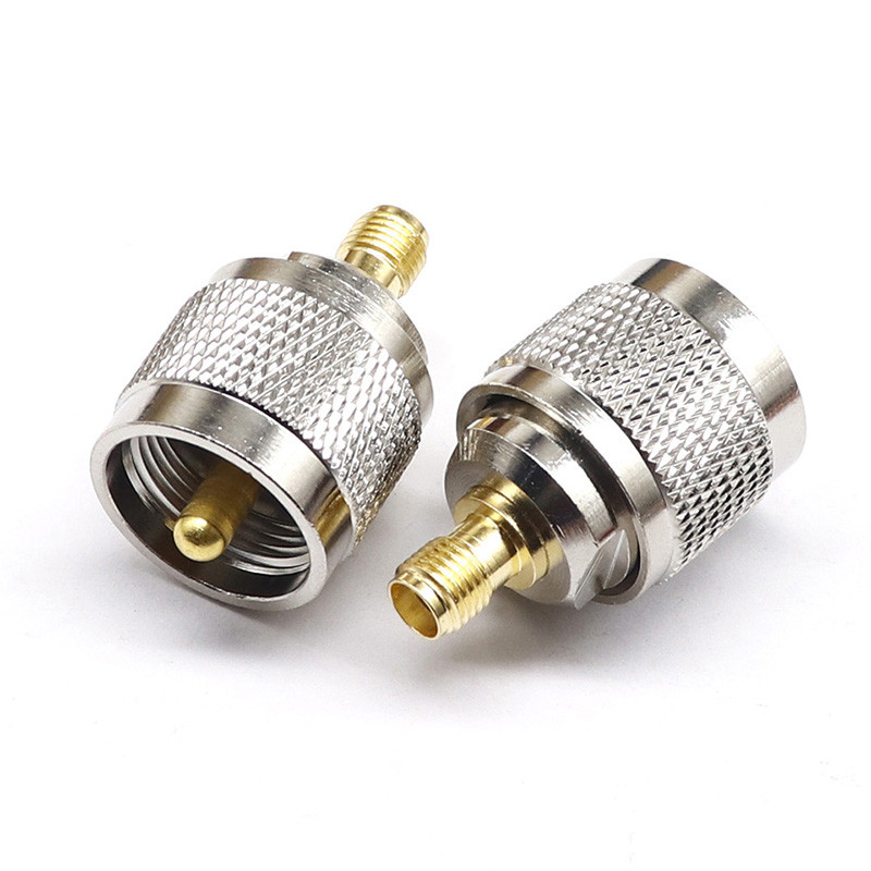 1pcs connector 1pcs RF adapter UHF-SMA SMA Female male To UHF Male PL259 SO239 Connector RF Coax Coa