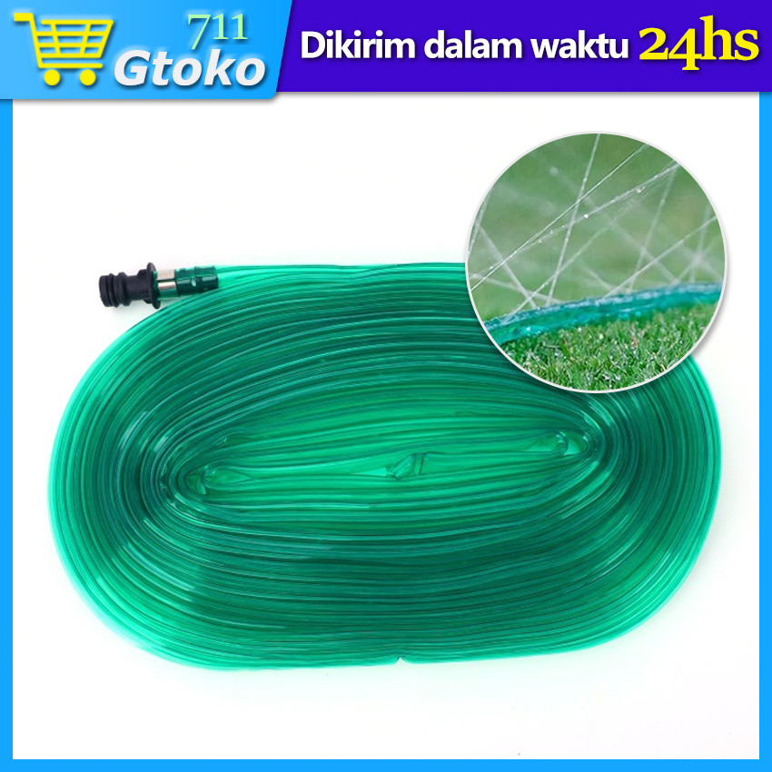 Selang Drip Irigasi Tetes Otomatis Selang Air Tanaman Semprotan Plastik Hijau Panjang 7.5 Meter
