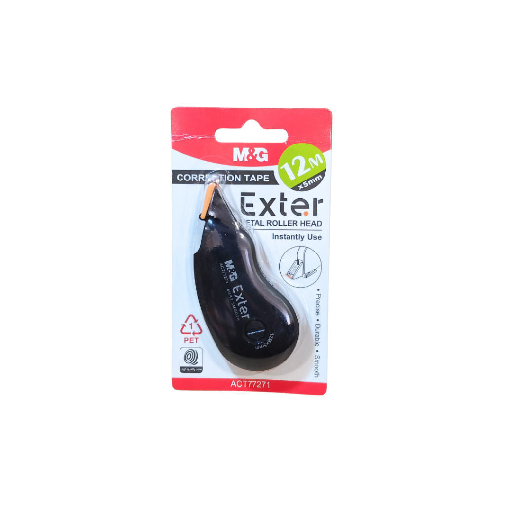 

Correction Tape M&G ACT77271 Exter Metal Roller Head Tip Ex Kertas M&G 12m x 5mm - SATUAN- SHSNP - SHSNP