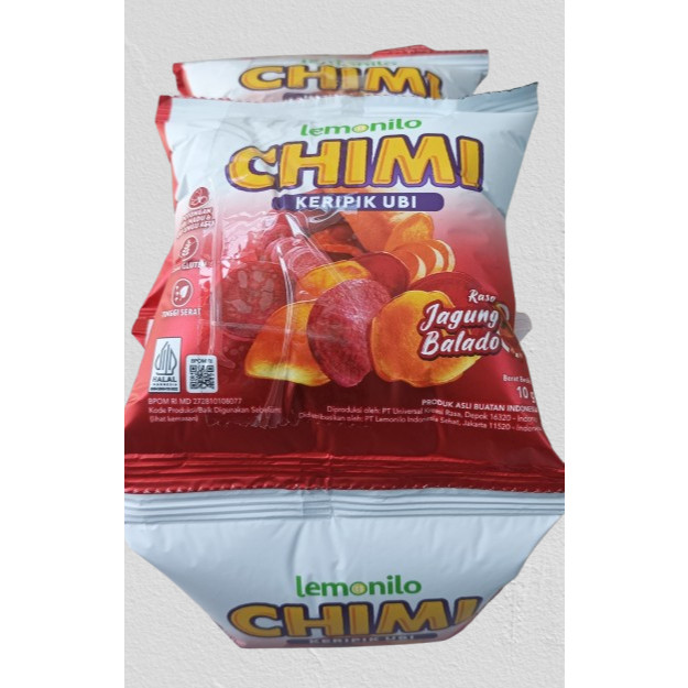 

CHIMI Keripik Ubi Lemonilo Rasa Balado 1Rcg 10x10gr