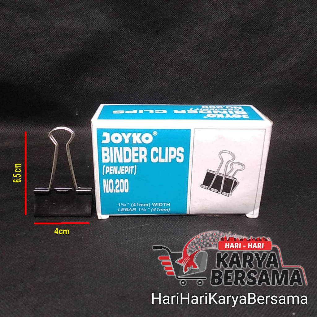 

JOYKO BINDER CLIPS NO.200 BOX 12'S