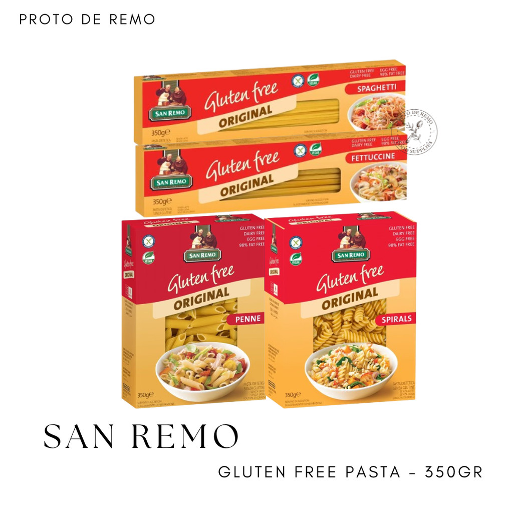 

San Remo Gluten Free Pasta Spaghetti | Fettuccine | Spirals | Penne - 350GR