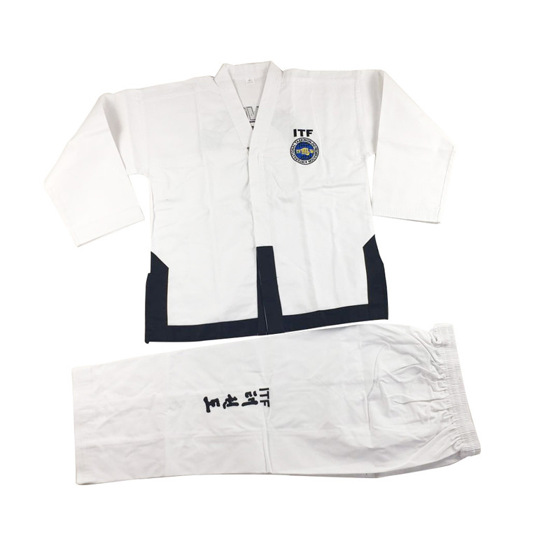 1-3 DAN Standard ITF Taekwondo Uniform Instructor Assistant Exquisite Embroidery Professional Taekwo