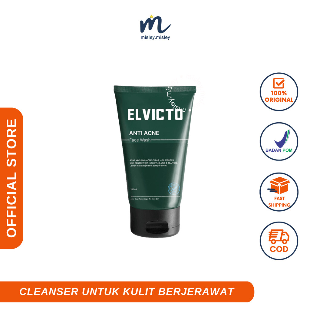 MISLEY - ELVICTO Acne Fight Face Wash 100ml Original - ELVICTO ANTI ACNE FACE WASH | Facial Wash Pri