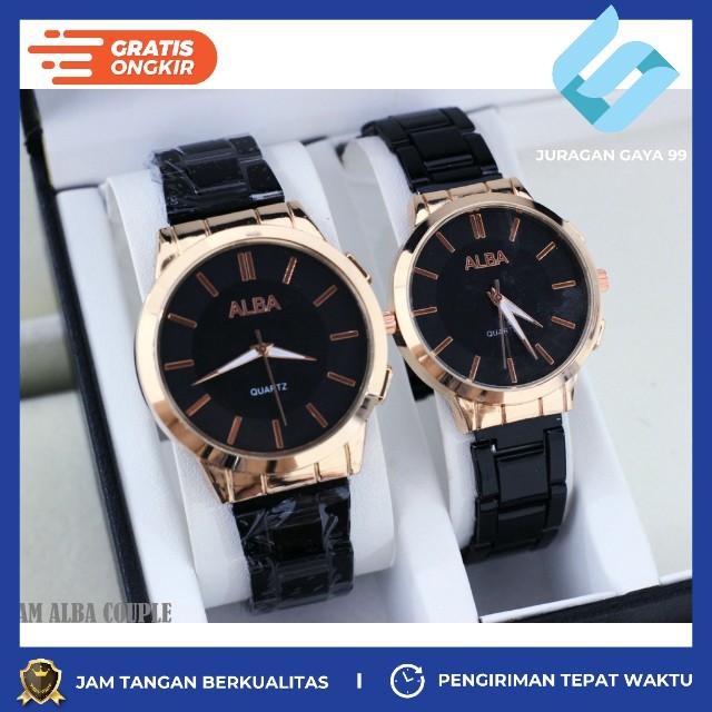 Jam Tangan Couple Fashion Alba KW 7238 - Bisa Bayar Ditempat - COD - Murah