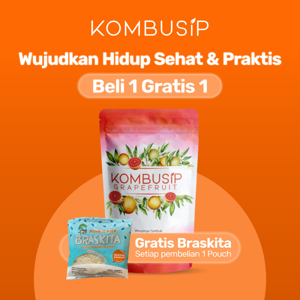 

Kombusip Kombucha Grapefruit Minuman Teh Serbuk 10 Sachets