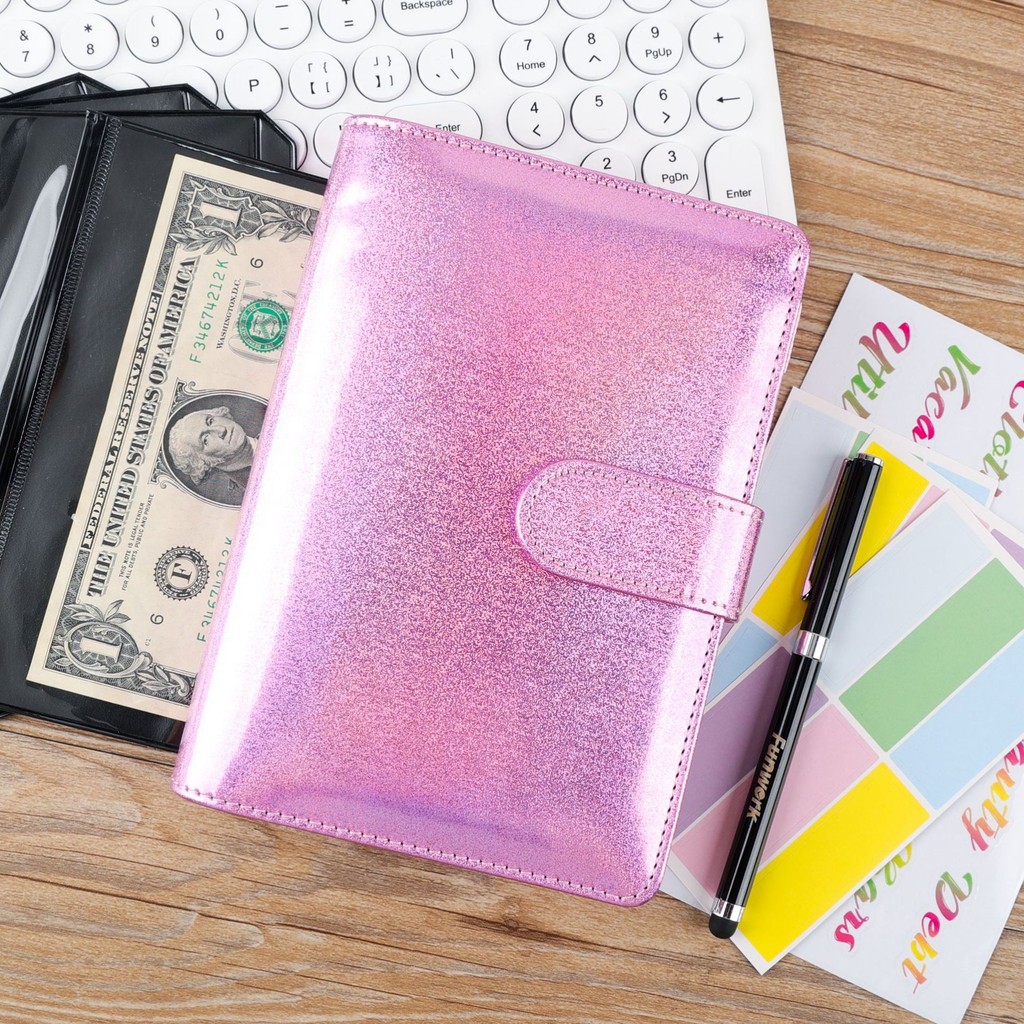 

Binder Clip-on Notebook Kulit Sampul Buku Catatan Lembar Lepas Buku Catatan Jurnal Alat Tulis Kawaii