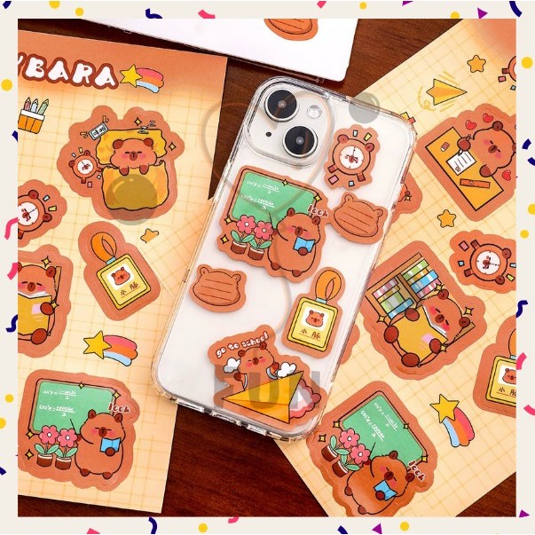 

FF Stiker Pack Aesthetic Lucu Decal Kapibara anti air - Sticker Journal Koper HP Laptop Helm A-SK012