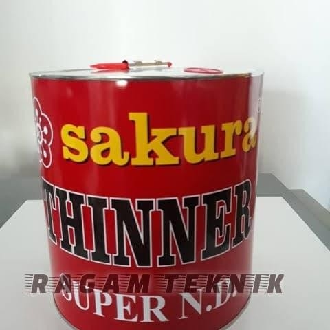 Thinner Sakura Merah ND 1 Galon 5 liter Pengencer Cat Besi Kayu Tiner