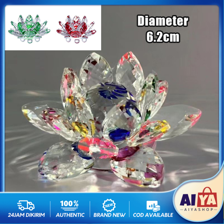 Pajangan Hiasan Teratai Kristal bunga Dekorasi Crystal Lotus Souvenir Dekorasi Hiasan meja Ruang Tam