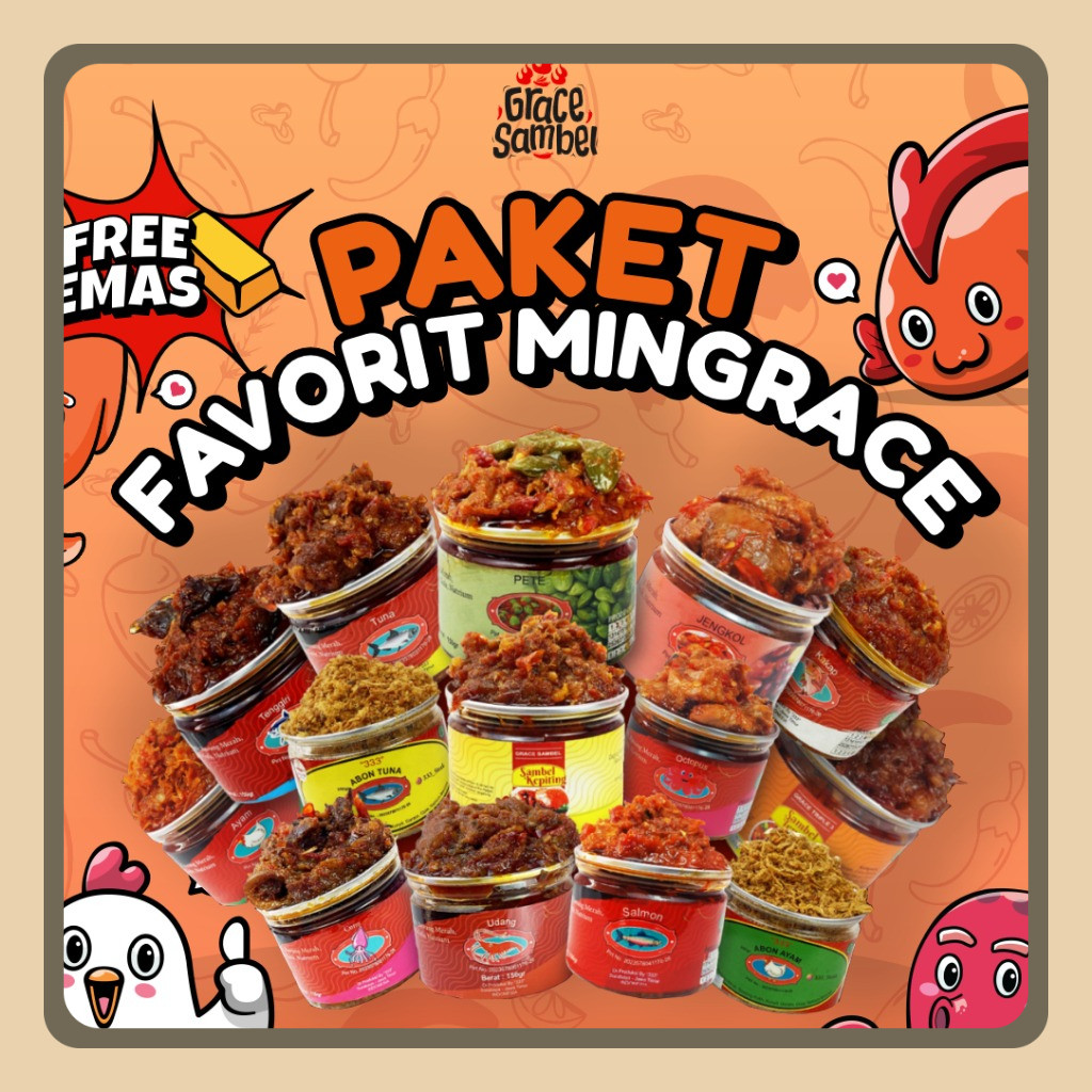 

Grace Sambel - Paket Hemat Sambal & Abon 150-300 Gr