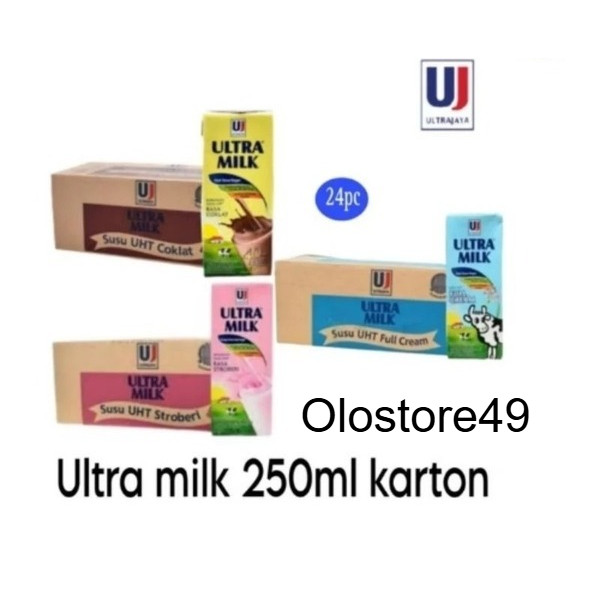 

OLO49 Susu Ultra Milk 250ml 1 Dus Isi 24Pcs