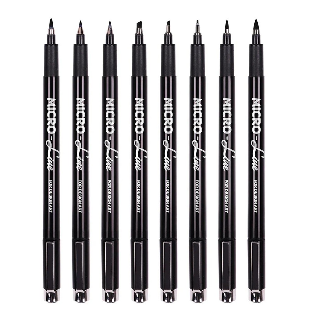 

8Pcs Hand Lettering Pens, Calligraphy Brush Markers for Writing Sketching Art Drawing Illustration Scrapbooking Journaling Black